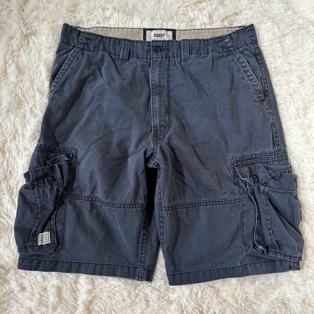 Authentics Signature by Levi Strauss Mens Cargo Shorts Black Faded W38 Utility
